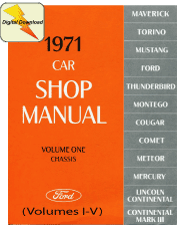 1971 Mustang service Manual download