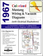 1967 Mustang Service Manual basic electrical wiring component diagram 